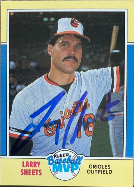 Larry Sheets Autographed 1988 Fleer Baseball MVPs #34  