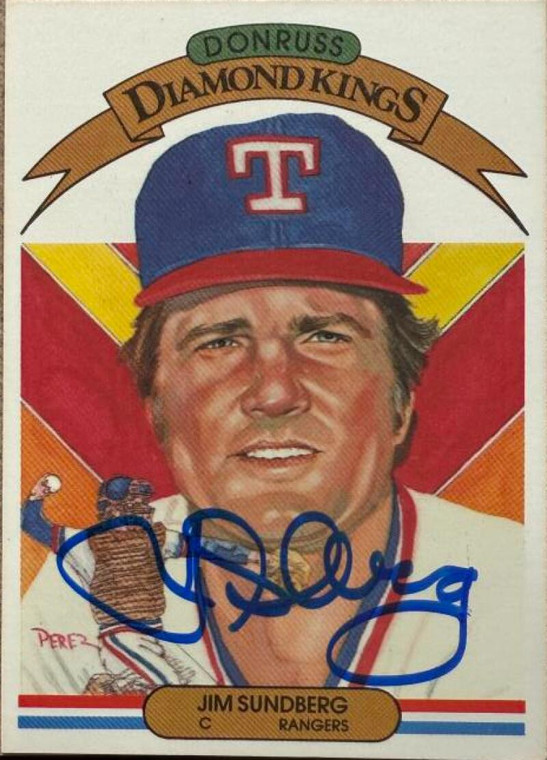 Jim Sundberg Autographed 1983 Donruss #7 Diamond Kings