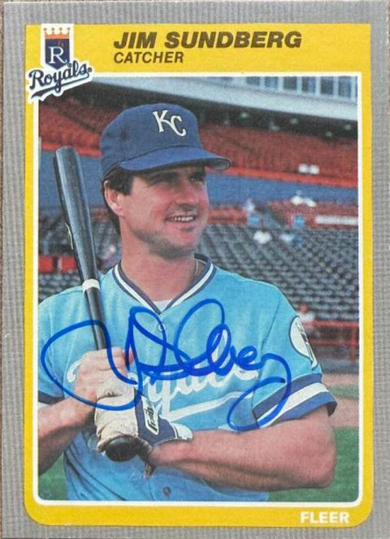 Jim Sundberg Autographed 1985 Fleer Update #U-113