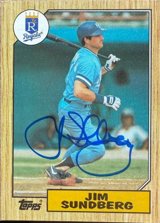 Jim Sundberg Autographed 1987 Topps #190 Kansas City Royals Card