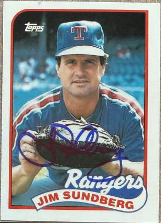 Jim Sundberg Autographed 1989 Topps Tiffany #78