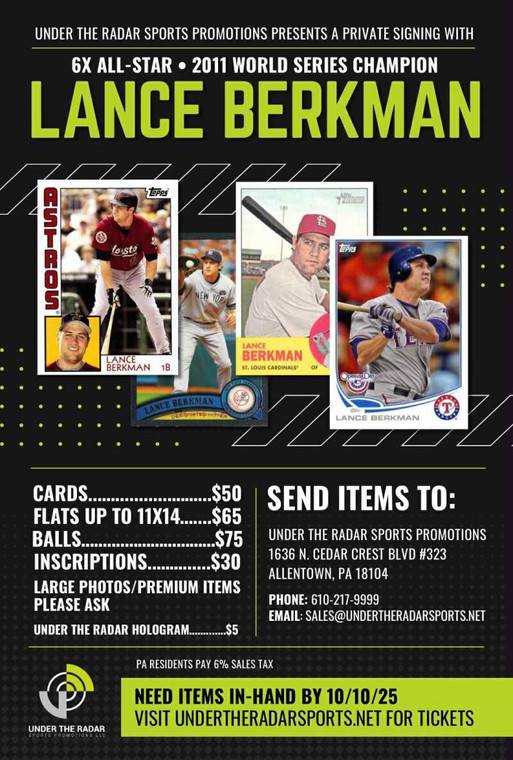 Lance Berkman Autograph Baseball Cards
