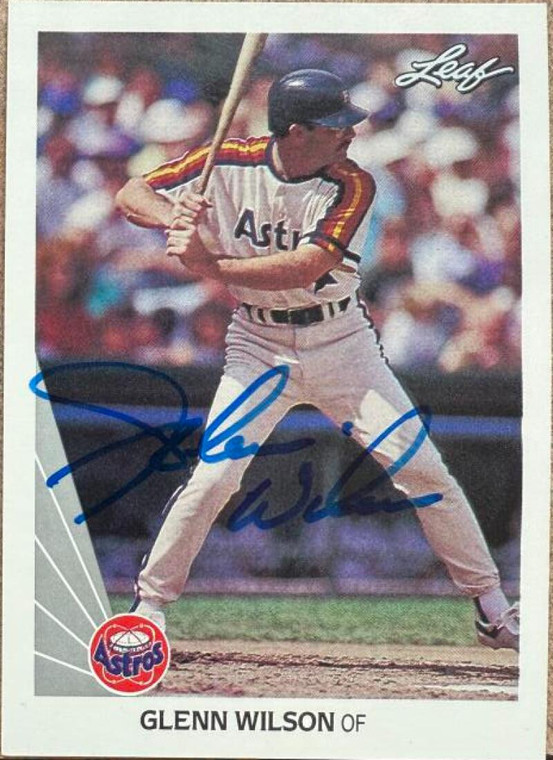 Glenn Wilson Autographed 1990 Leaf #268