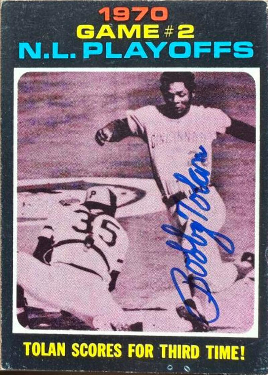 Bobby Tolan Autographed 1971 Topps #200