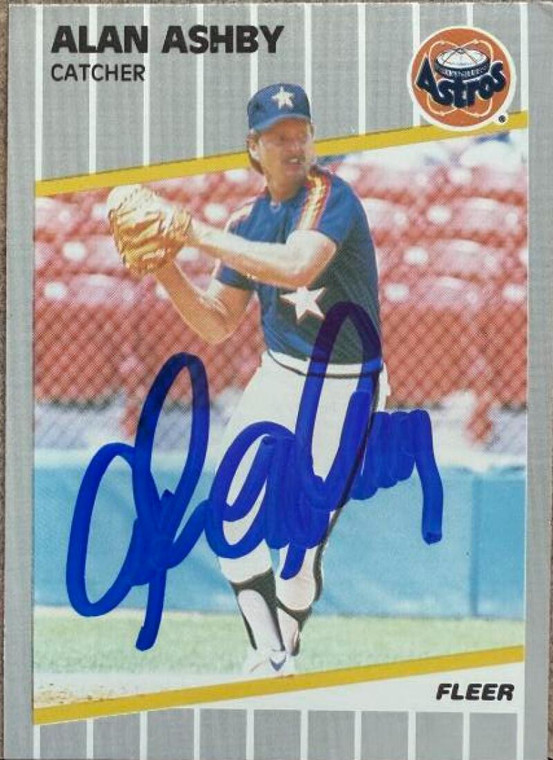 Alan Ashby Autographed 1989 Fleer #350