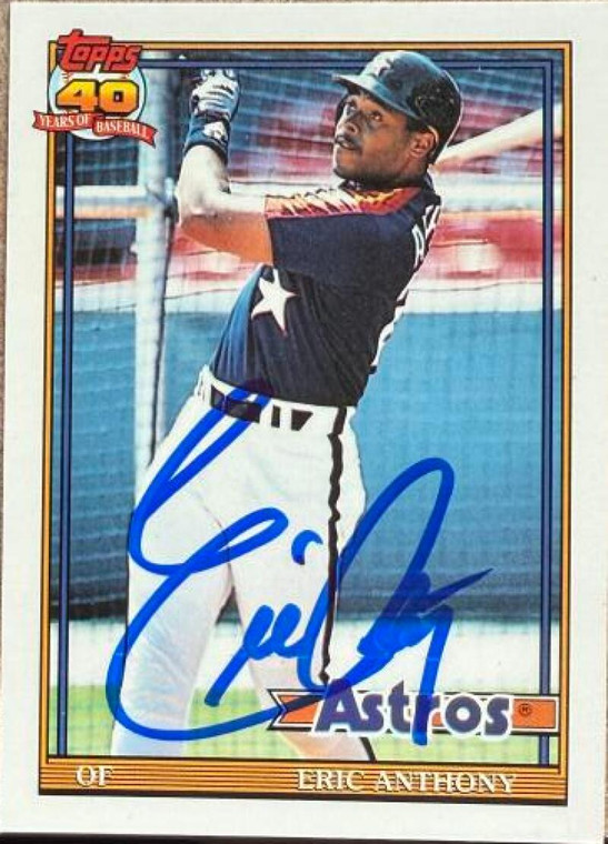 Eric Anthony Autographed 1991 Topps Tiffany #331  