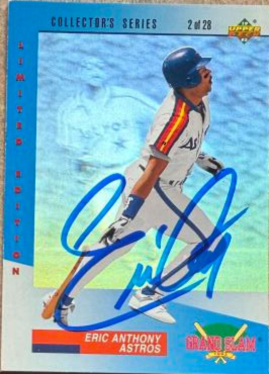 Eric Anthony Autographed 1993 Upper Deck Denny's Grand Slam Holograms #2 