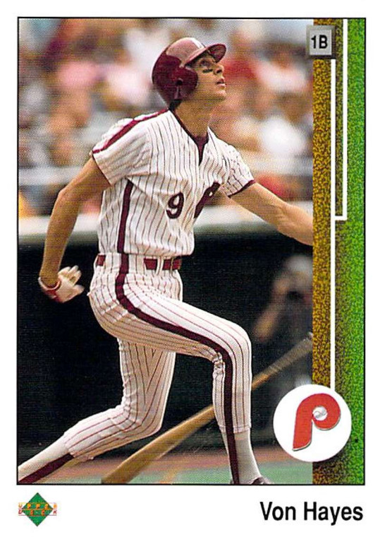 1989 Upper Deck #246 Von Hayes VG Philadelphia Phillies 