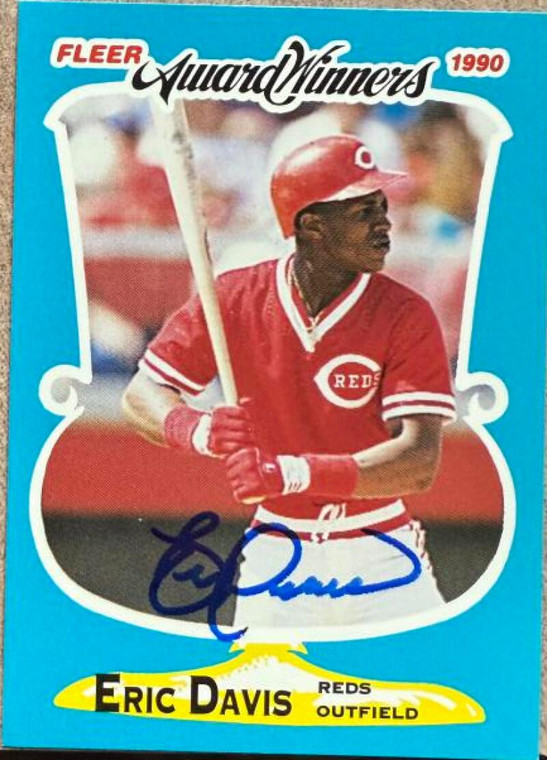 Eric Davis Autographed 1990 Fleer Award Winners #10  