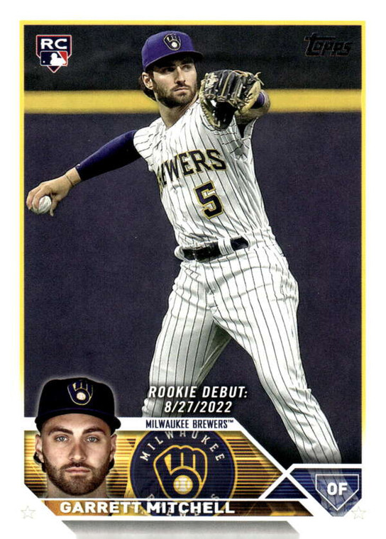 2023 Topps Update Series #US148 Garrett Mitchell Rookie Debut NM/MT  Milwaukee Brewers 