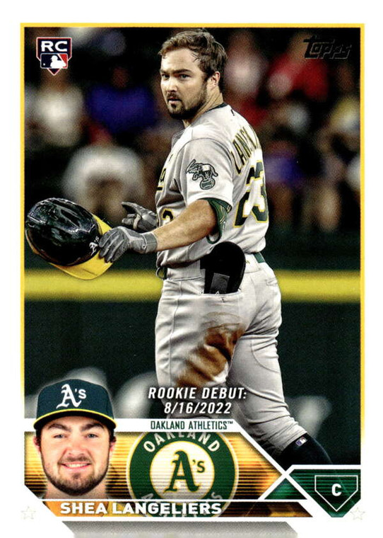 2023 Topps Update Series #US181 Shea Langeliers Rookie Debut NM/MT  Oakland Athletics 