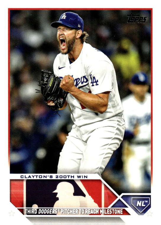 2023 Topps Update Series #US202 Clayton Kershaw Season Highlight NM/MT  Los Angeles Dodgers 