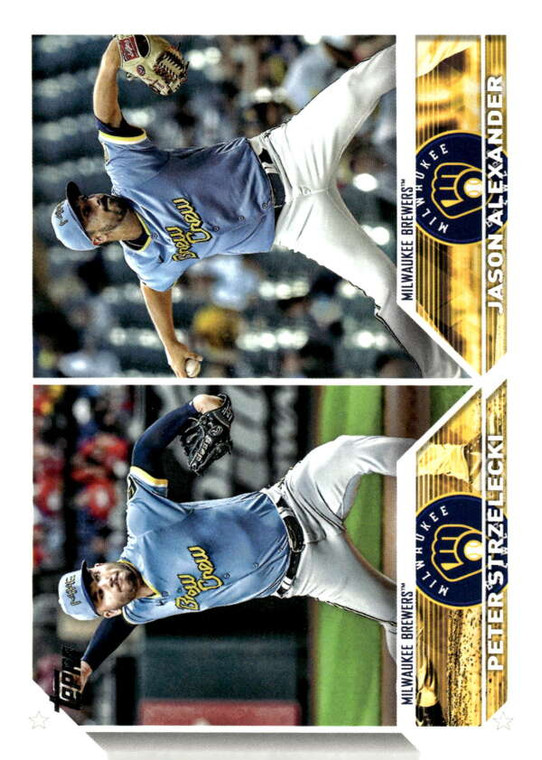 2023 Topps Update Series #US287 Jason Alexander/Peter Strzelecki NM/MT  RC Rookie Milwaukee Brewers 