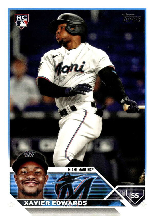 2023 Topps Update Series #US296 Xavier Edwards NM/MT  RC Rookie Miami Marlins 