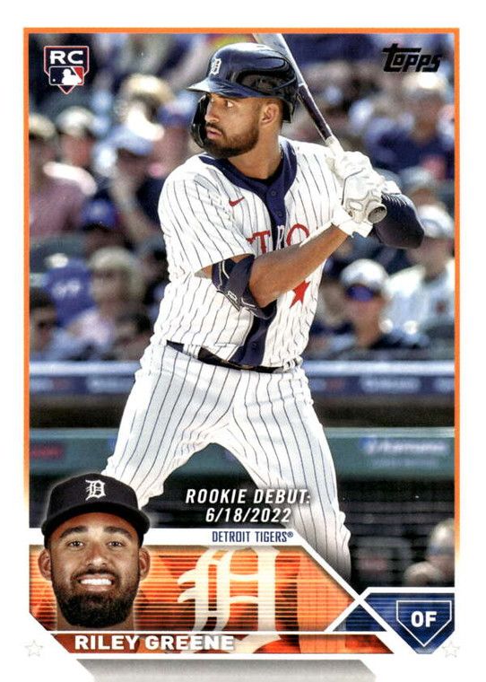 SOLD 168218 2023 Topps Update Series #US298 Riley Greene Rookie Debut NM/MT  Detroit Tigers 