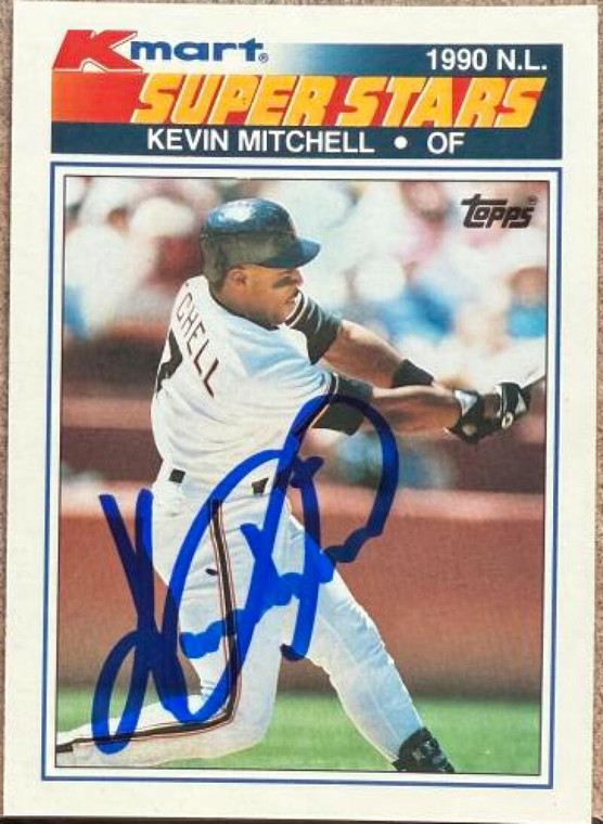 Kevin Mitchell Autographed 1990 Topps Kmart Super Stars #6 