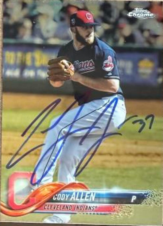 Cody Allen Autographed 2018 Topps Chrome #161  