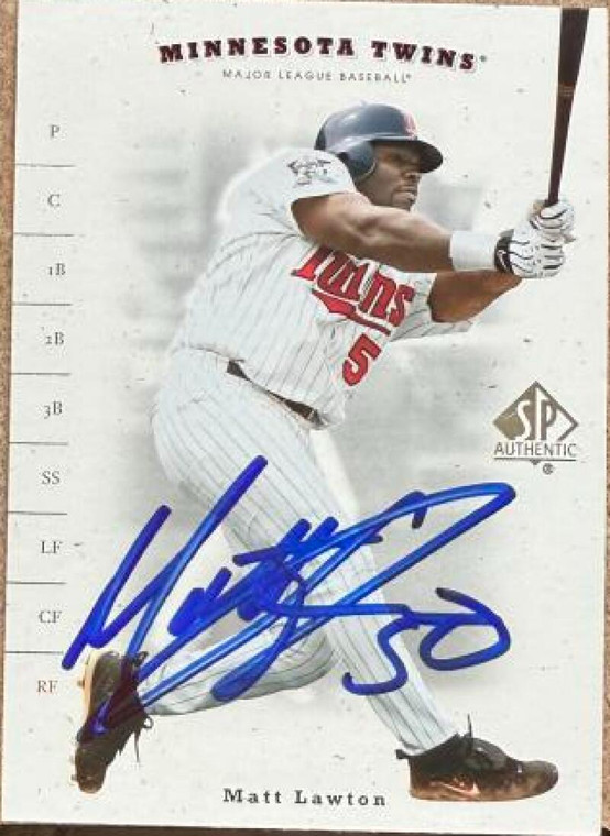 Matt Lawton Autographed 2001 SP Authentic #30