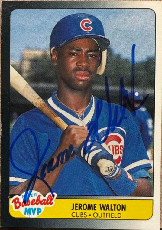 Jerome Walton Autographed 1990 Fleer Baseball MVP's #42