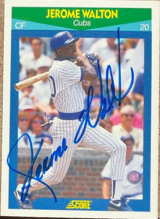 Jerome Walton Autographed 1990 Score 100 Rising Stars #2