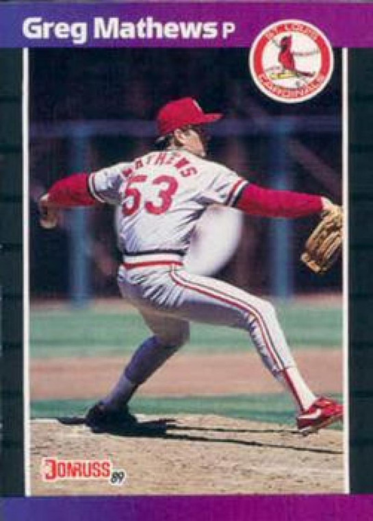 1989 Donruss #281 Greg Mathews NM-MT St. Louis Cardinals 