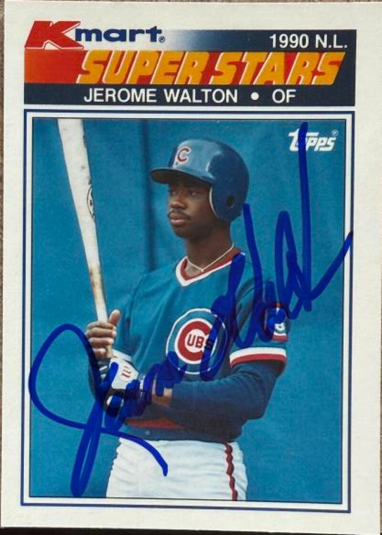 Jerome Walton Autographed 1990 Topps Kmart Super Stars #7 