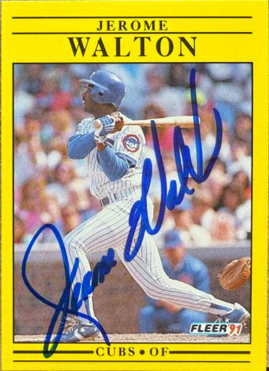 Jerome Walton Autographed 1991 Fleer #437