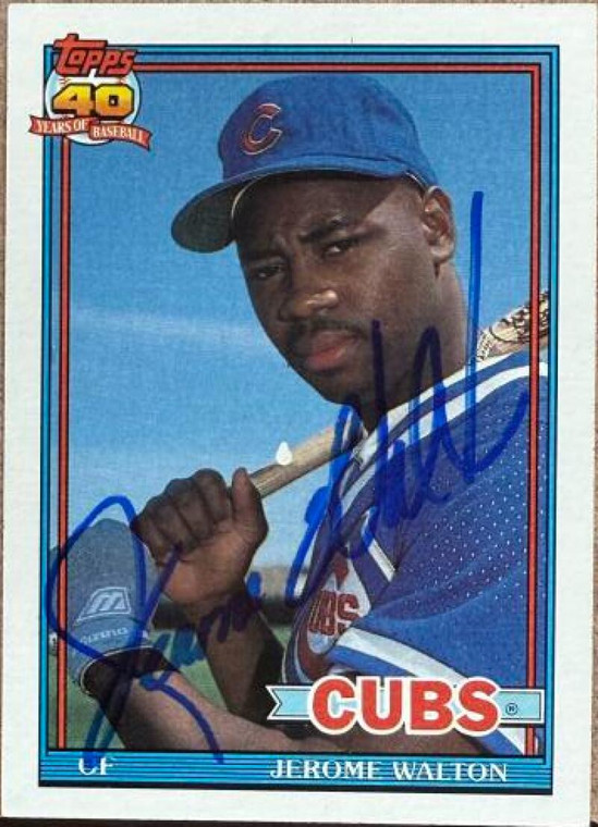 Jerome Walton Autographed 1991 Topps #135