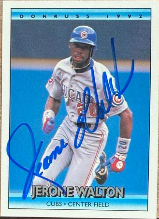 Jerome Walton Autographed 1992 Donruss #528