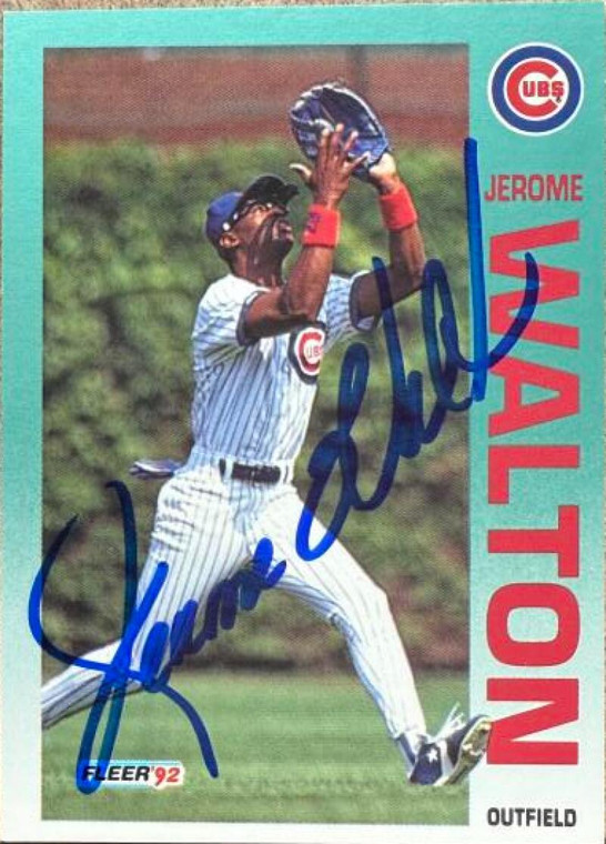 Jerome Walton Autographed 1992 Fleer #396