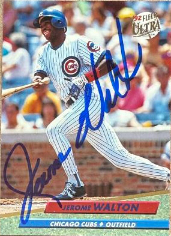 Jerome Walton Autographed 1992 Fleer Ultra #184