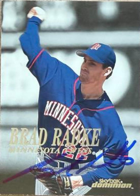 Brad Radke Autographed 2000 SkyBox Dominion #25  