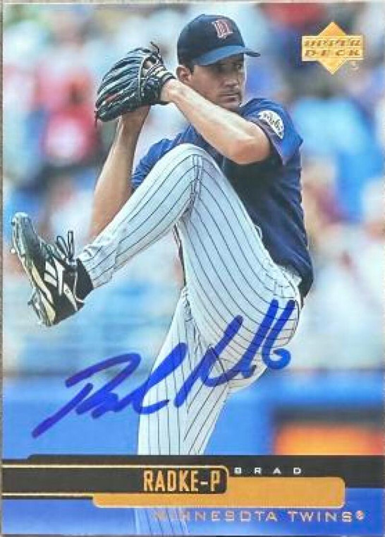 Brad Radke Autographed 2000 Upper Deck #158 