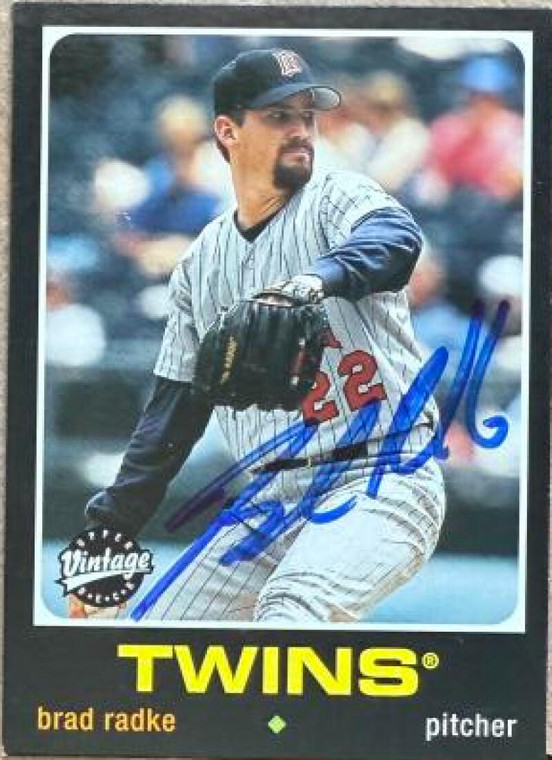Brad Radke Autographed 2002 Upper Deck Vintage #104