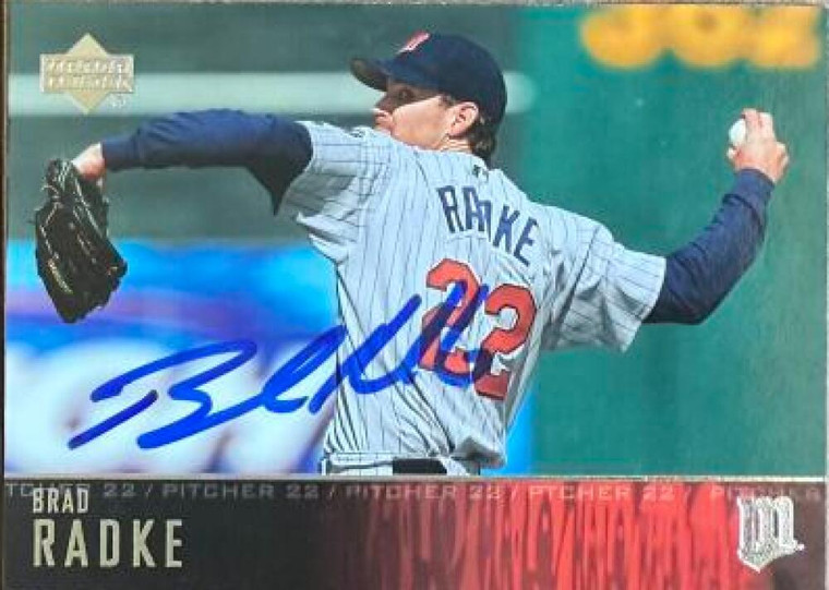 Brad Radke Autographed 2004 Upper Deck #382  