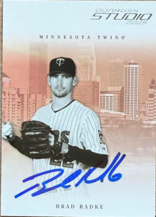 Brad Radke Autographed 2005 Donruss Studio #177