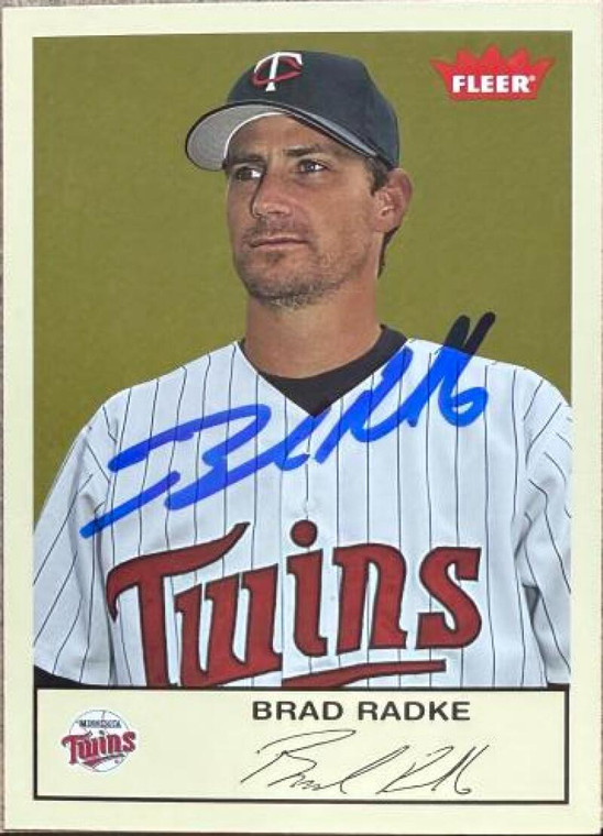 Brad Radke Autographed 2005 Fleer Tradition #219  
