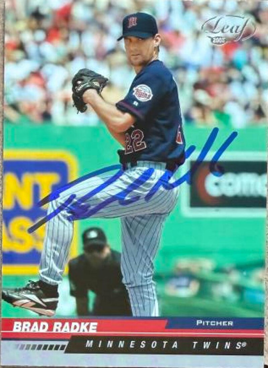 Brad Radke Autographed 2005 Leaf #114