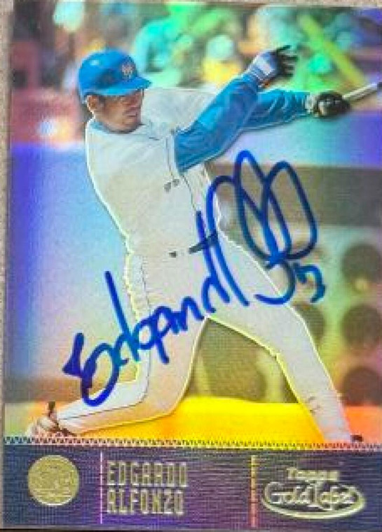 Edgardo Alfonzo Autographed 2001 Topps Gold Label #28 Class 1 