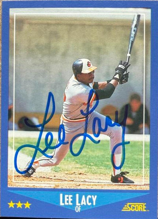 Lee Lacy Autographed 1988 Score #173
