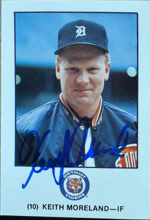 Keith Moreland Autographed 1989 Marathon Detroit Tigers SGA #10 