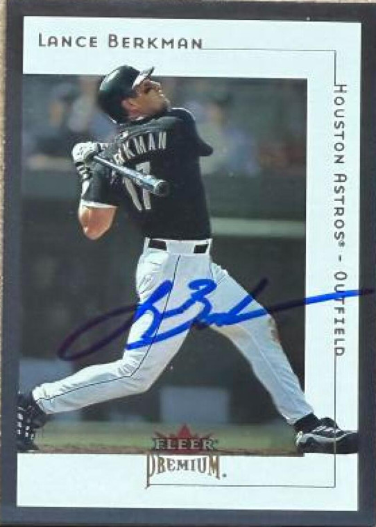 Lance Berkman Autographed 2001 Fleer Premium #59
