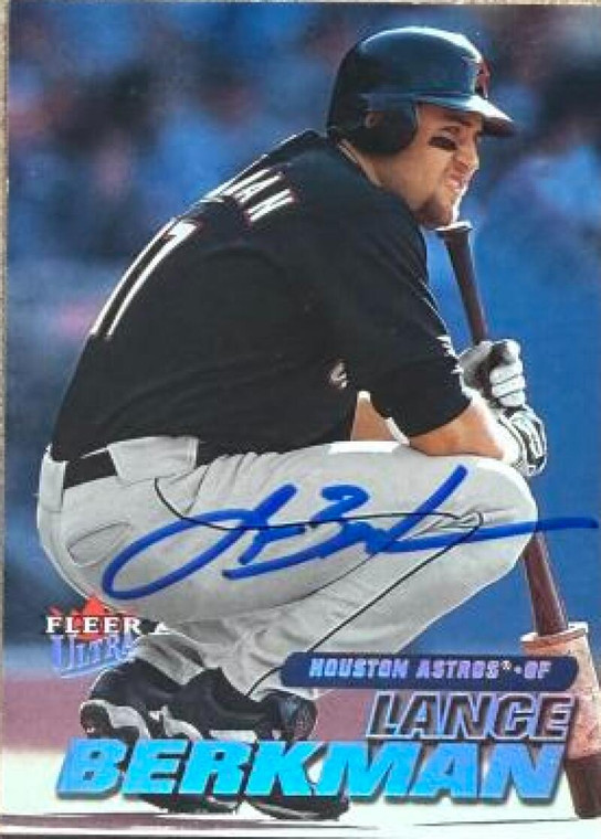 Lance Berkman Autographed 2001 Fleer Ultra #91