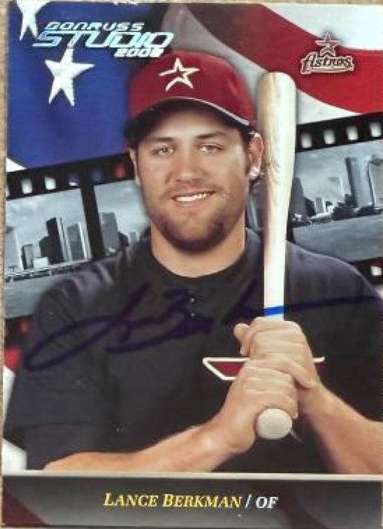 Lance Berkman Autographed 2002 Donruss Studio #193