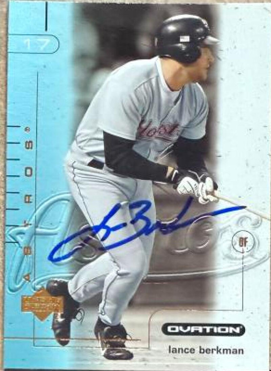 Lance Berkman Autographed 2002 Upper Deck Ovation #30