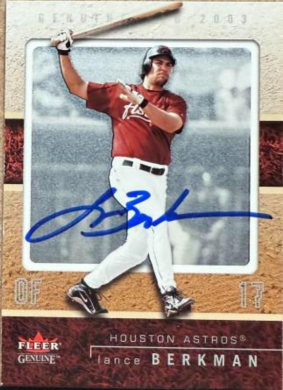 Lance Berkman Autographed 2003 Fleer Genuine #37