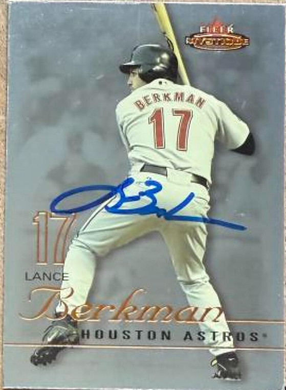 Lance Berkman Autographed 2003 Fleer Mystique #57 