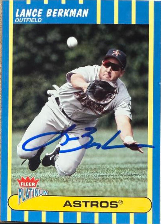 Lance Berkman Autographed 2003 Fleer Platinum #114 