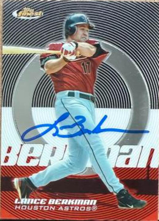 Lance Berkman Autographed 2005 Topps Finest #115