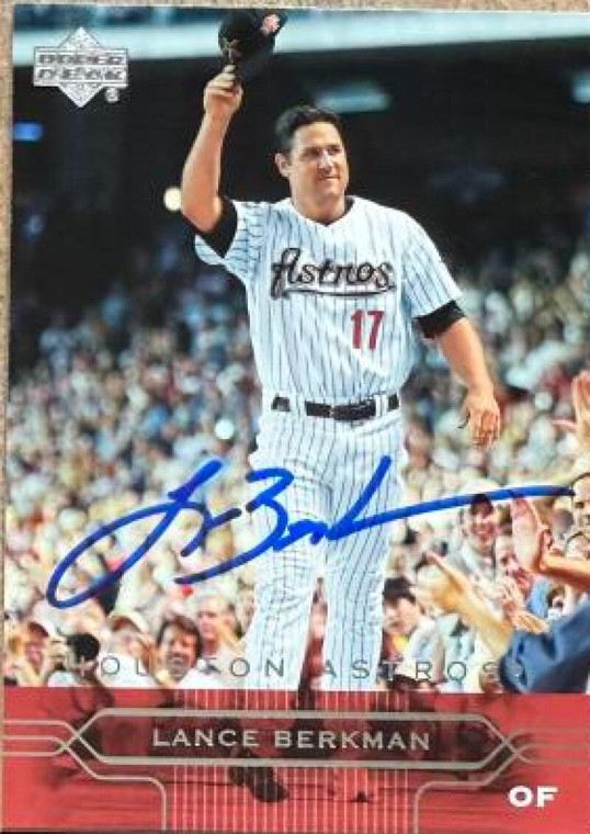 Lance Berkman Autographed 2005 Upper Deck #353